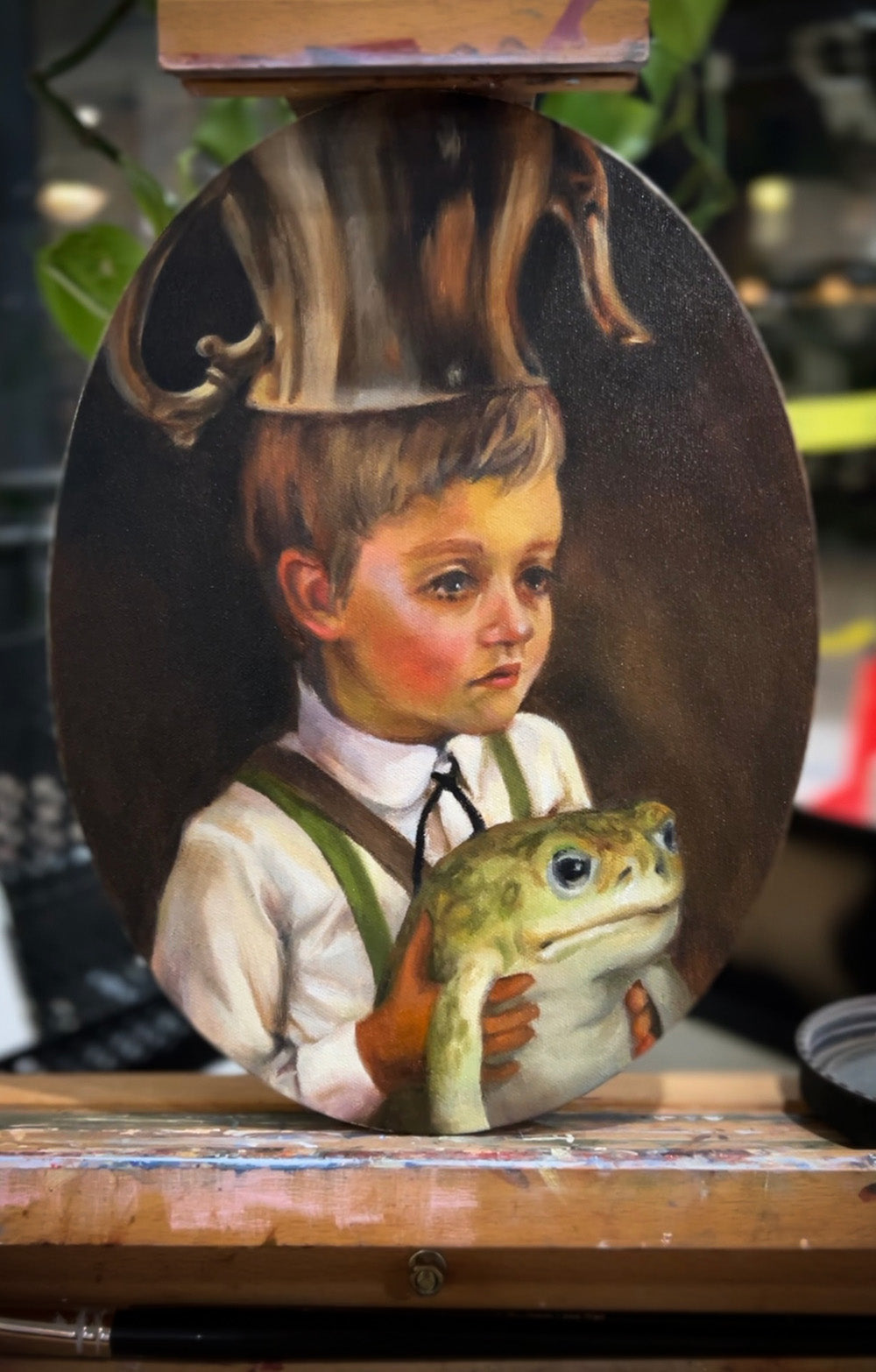 Greg and Frog - Victorian Portrait - Print
